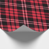 Elegantes rotes Karomuster Geschenkpapier (Ecke)
