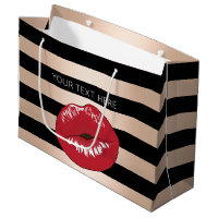 elegantes rotes LippenRosen-Goldschwarzes stripes
