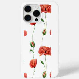 Elegantes rotes Mohn-Blumen-iPhone 15 Pro Max Case