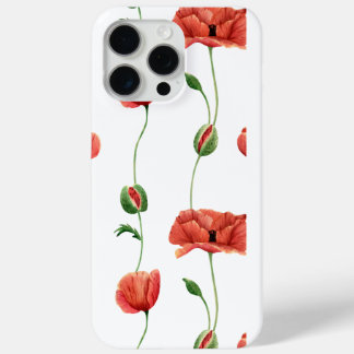 Elegantes rotes Mohn-Blumen-iPhone 15 Pro Max Case