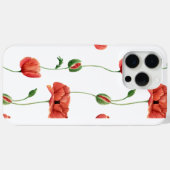 Elegantes rotes Mohn-Blumen-iPhone 15 Pro Max Case (Rückseite (Horizontal))