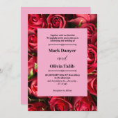 Elegantes rotes Motherboard für die Einladung zur  (Vorne/Hinten)