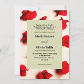 Elegantes rotes Motherboard für die Einladung zur  (Vorderseite)