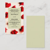 Elegantes rotes Motherboard für die Einladung zur  (Vorne/Hinten)