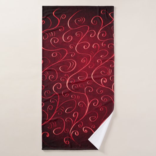 Elegantes rotes Muster Badehandtuch (Badehandtuch)