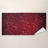Elegantes rotes Muster Badehandtuch (Badehandtuch)