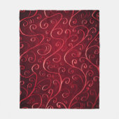 Elegantes rotes Muster Fleecedecke (Vorderseite)