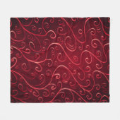Elegantes rotes Muster Fleecedecke (Vorderseite (Horizontal))
