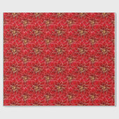 Elegantes rotes Muster Geschenkpapier (Flach)
