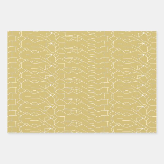 Elegantes rotes Muster Geschenkpapier Set (Vorderseite 3)