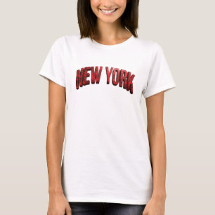 Elegantes rotes NEW YORK Zitat-Shirt T-Shirt