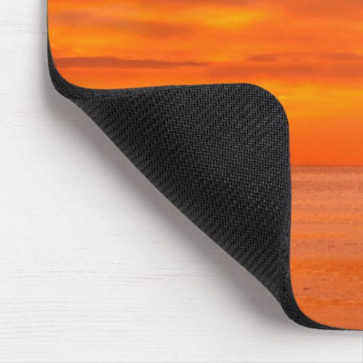 Elegantes rotes orangefarbenes, modernes Template Mousepad (Ecke)