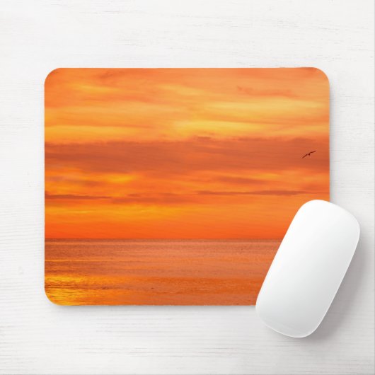 Elegantes rotes orangefarbenes, modernes Template Mousepad (Mit Mouse)