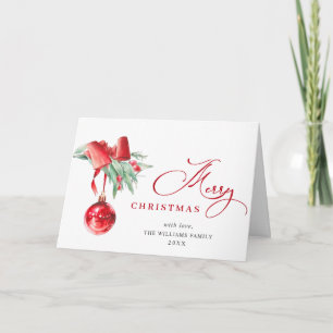 Elegantes rotes Ornament Frohe Weihnachtsgrüße Feiertagskarte
