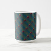 Elegantes rotes Ostereiermuster Kaffeetasse (VorderseiteRechts)