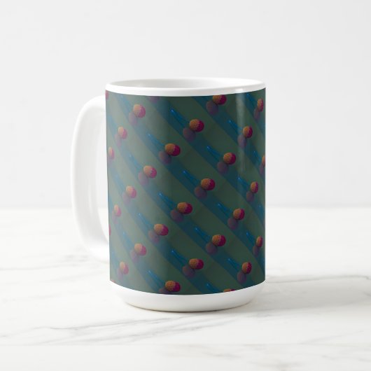 Elegantes rotes Ostereiermuster Kaffeetasse (Vorderseite Links)