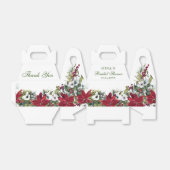 Elegantes Rotes Poinsettia Brautparty Geschenkschachtel (Ungefaltet)