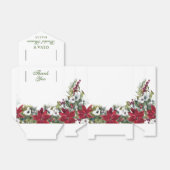 Elegantes Rotes Poinsettia Brautparty Geschenkschachtel (Ungefaltet)