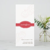 Elegantes Rotes Programm, Caroline Wedding Collect (Stehend Vorderseite)
