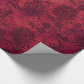 Elegantes rotes, römisches Damastenmuster Geschenkpapier (Ecke)