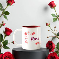 Elegantes rotes Rosen-Blumen-Monogramm Buchstabe R