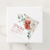 Elegantes Rotes Schnee in Liebe Winter Brautparty Geschenkanhänger (Beispiel)