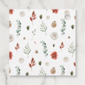 Elegantes Rotes Schnee in Liebe Winter Brautparty Geschenkanhänger (Rückseite)