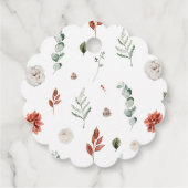 Elegantes Rotes Schnee in Liebe Winter Brautparty Geschenkanhänger (Rückseite)