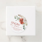 Elegantes Rotes Schnee in Liebe Winter Brautparty Geschenkanhänger (Beispiel)