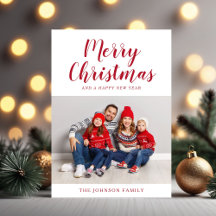 Elegantes rotes Schriftfoto Weihnachten