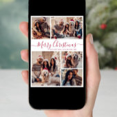 Elegantes rotes Script 5 Foto Collage Weihnachten