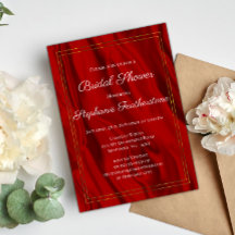 Elegantes Rotes SeidenBrautparty