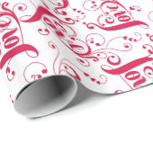 Elegantes Rotes Skript Liebe Holiday Geschenkpapier (Rolleneckpunkt)