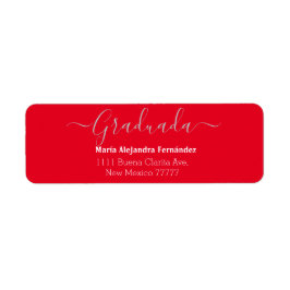 Elegantes Rotes Spanisch | Class Year Custom Retur