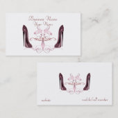 Elegantes rotes Stilett beschuht Visitenkarte (Vorne/Hinten)