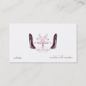 Elegantes rotes Stilett beschuht Visitenkarte (Rückseite)