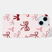 Elegantes rotes Telefonetui mit Schleife Case-Mate iPhone Hülle (Rückseite (Horizontal))