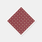 Elegantes rotes und goldenes Musterdesign Serviette (Ecke)