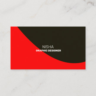 Elegantes rotes und schwarzes abstraktes Modern Visitenkarte