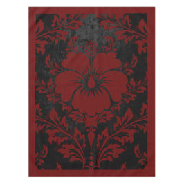 Elegantes rotes und schwarzes Damast Tischdecke