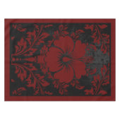 Elegantes rotes und schwarzes Damast Tischdecke (Vorderseite (Horizontal))