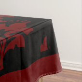 Elegantes rotes und schwarzes Damast Tischdecke (Beispiel)