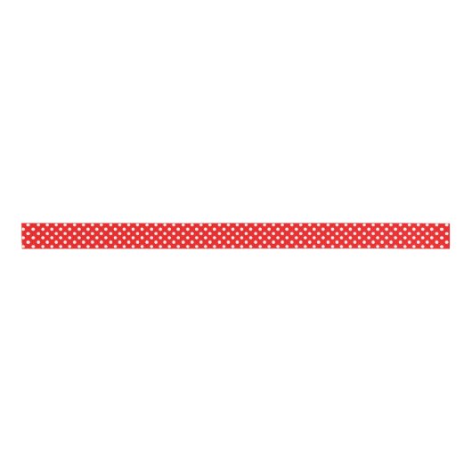 Elegantes rotes und weißes Retropolka-Muster Ripsband (Vorderseite)