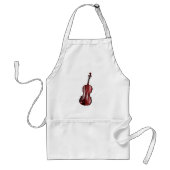 Elegantes rotes Violinmusikinstrument Schürze (Vorne)
