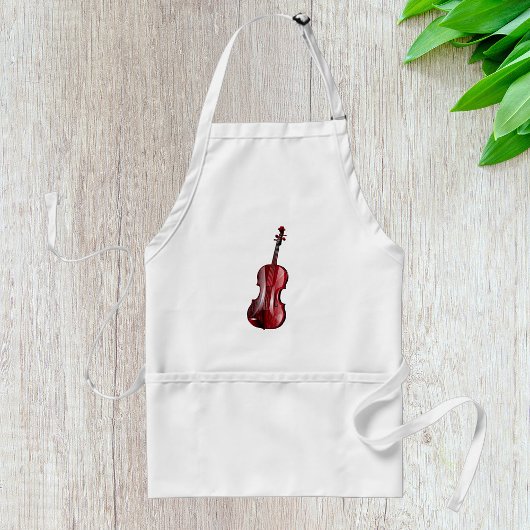 Elegantes rotes Violinmusikinstrument Schürze