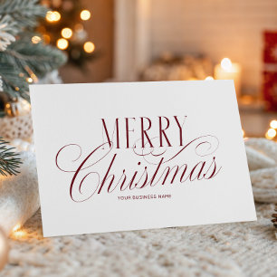 Elegantes rotes Weihnachts-Business-Logo in Schrei Karte