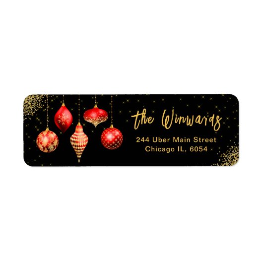 Elegantes rotes Weihnachtsornament (Vorne)