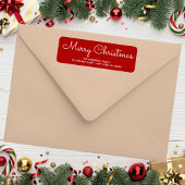 Elegantes, rotes Weihnachtsrücksendesiegel