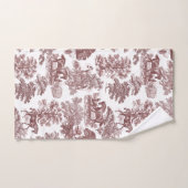 Elegantes Rotes Weiß Rustikales Pferdeschlitten Badhandtuch Set (Handtuch)