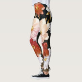 Elegantes rotes, weißes und rosafarbenes Muster Leggings (Links)